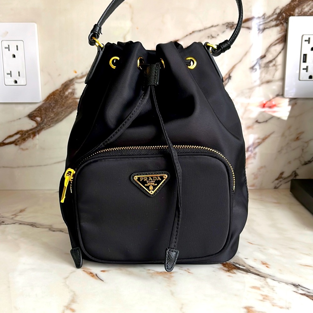 Tessuto Nylon Prada Bucket Bag.